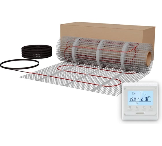 Изображение товара Комплект СТН Теплый пол Мат КМ Light - 1200-8,0 - E51.716W Белый ККМL120080E51.716W