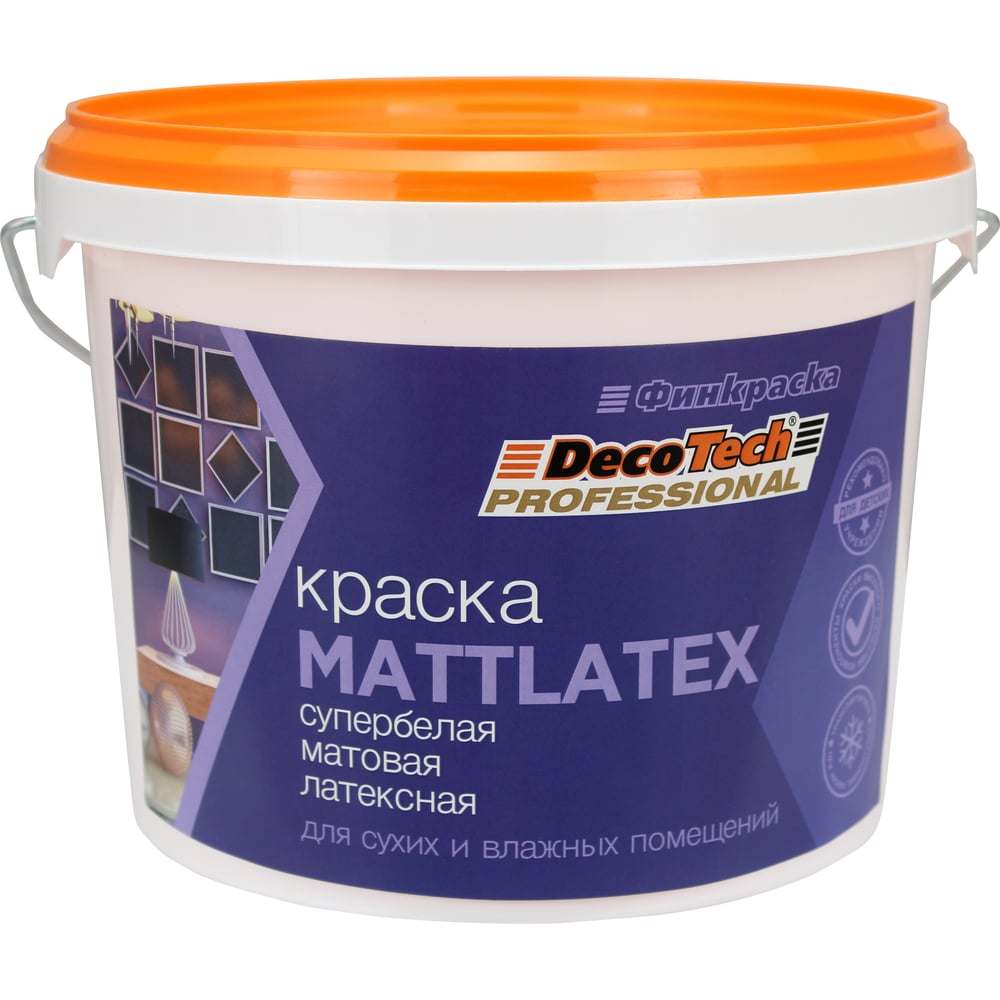 Изображение товара Краска в/э DecoTech, маттлатекс WA, 3/2,7л, oсновной 00-01100284