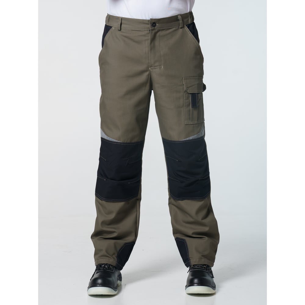 Изображение товара Брюки рабочие мужские Эпицентр №116 хаки, черный ткань Канвас СОП 56-58/170-176 №116 4610375941417