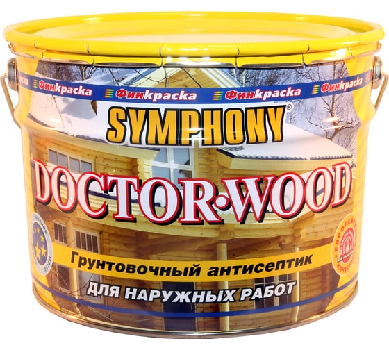 Изображение товара Антисептик грунтовочный SYMPHONY, доктор вуд, 10/9л, oсновной 00-00009741