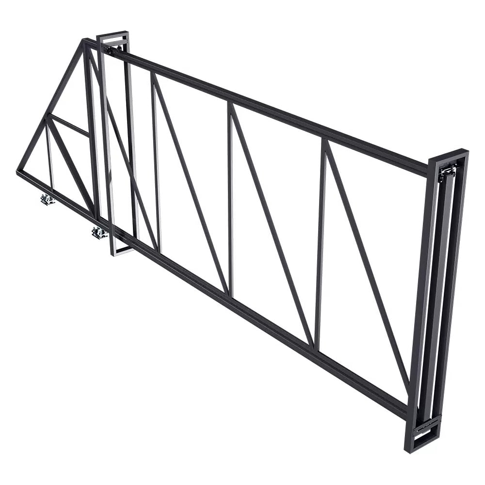 Изображение товара Ворота откатные для проема Русская Свая 4500х2000 мм, RAL 8017, открывание влево VO-4500-lv-8017