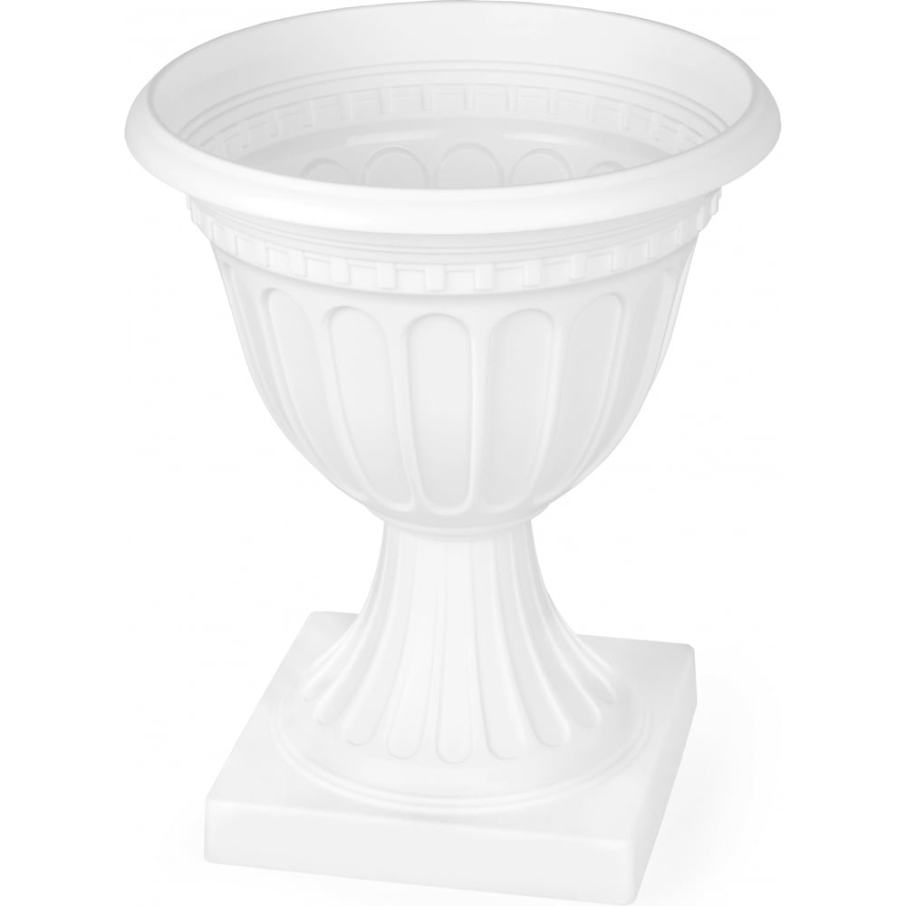 Изображение товара Вазон ЗПИ "Альтернатива" Олимпия 12л (на высокой ножке)(белый) М9068