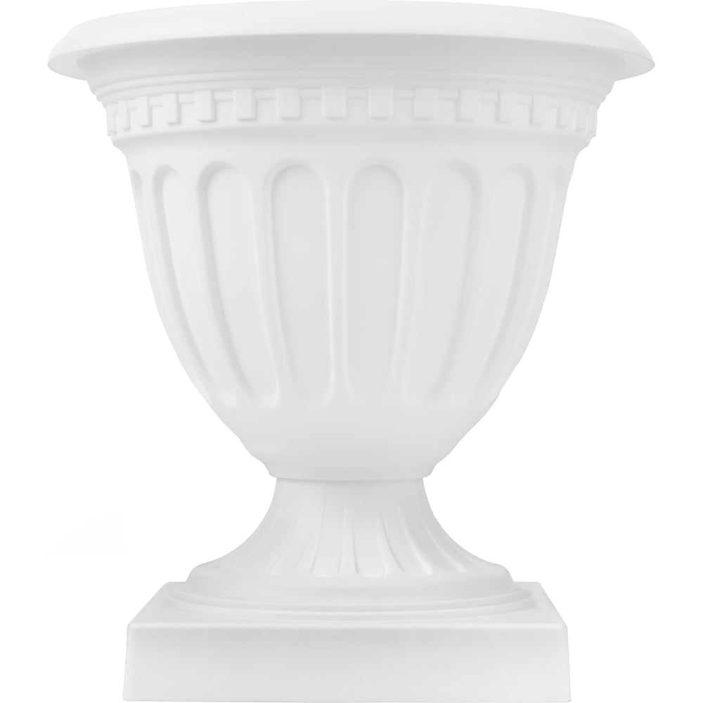 Изображение товара Вазон Альтернатива Олимпия 6л белый — круглая разборная емкость