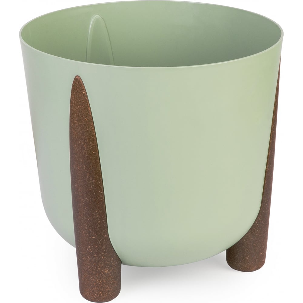 Изображение товара Кашпо на ножках ЗПИ "Альтернатива" Жардин 9л (с дренажной вставкой) (оливковый) М9143