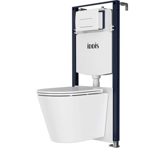Изображение товара Комплект 3 в 1: подвесной унитаз, инсталляция и белая клавиша смыва IDDIS Calipso Q CAQPO1GWi73