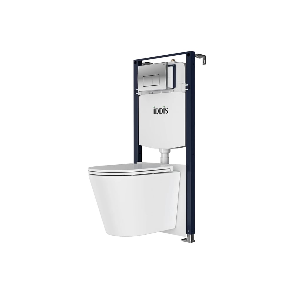 Изображение товара Унитаз подвесной IDDIS Calipso Q CAQPO1GCi73 с инсталляцией и клавишей хром