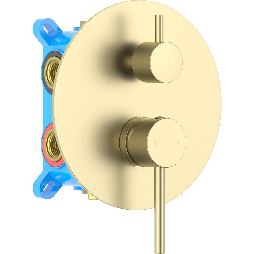 Изображение товара Смеситель для ванны AQUATEK ЕВРОПА, 3 режима (внешняя и скрытая часть), золото AQ1347BG 00000139820
