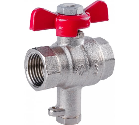 Изображение товара Кран шаровой MVI ГОСТ для подключения термодатчика, 1/2 x 8 мм вн.-вн., рукоятка «бабочка» BV.848.04