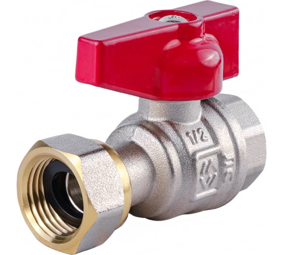 Изображение товара Кран шаровой MVI ГОСТ с накидной гайкой, 1/2 вн.-вн., рукоятка «бабочка» BV.730.04