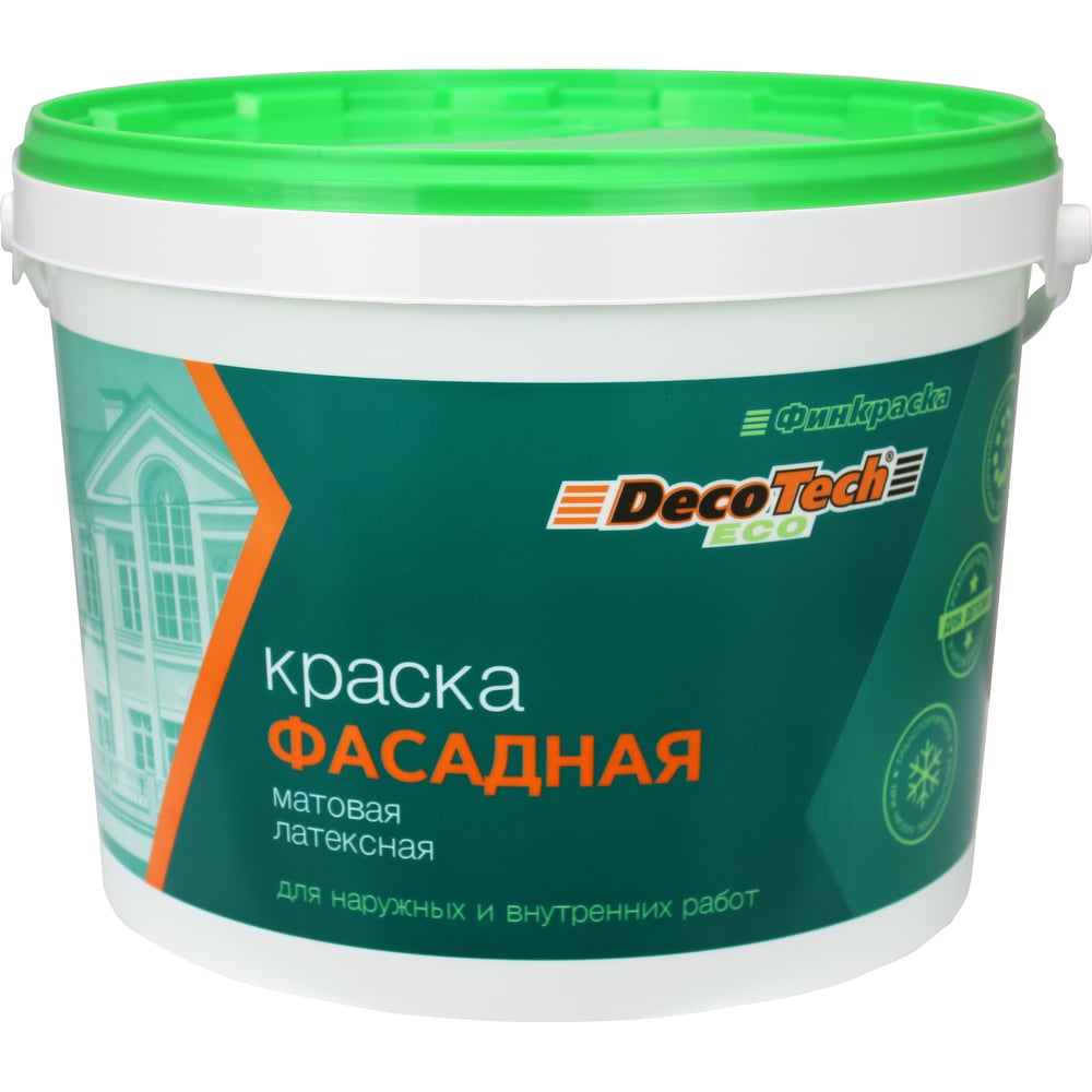 Изображение товара Краска в/э DecoTech Eco, моющаяся, 3кг, oсновной 00-00014225
