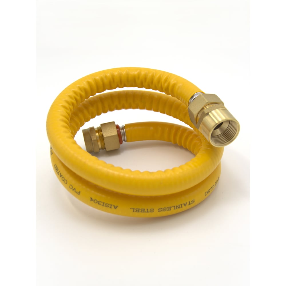 Изображение товара Подводка для газа Kofulso 1/2_3/4 дюйма с муфтами, 150 см (ВР-НР) — KFG BICG/BCG15_3/4 — 1500