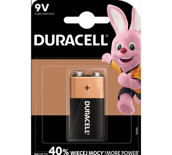 Изображение товара Батарейка Duracell 9 Вольт 1 шт/уп НФ-00007713 RPL00569