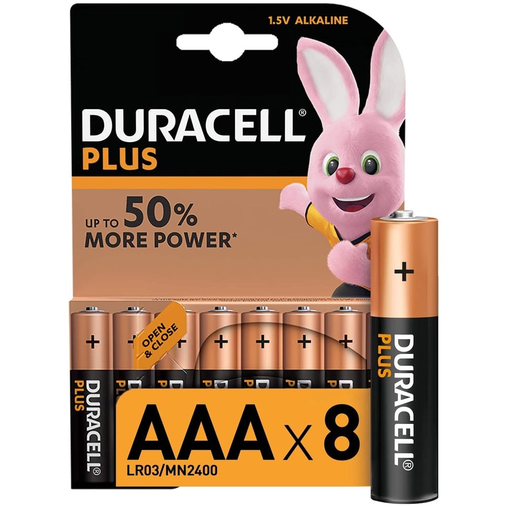 Изображение товара Батарейка Duracell PLUS AAA BL8 щелочная RPL00674