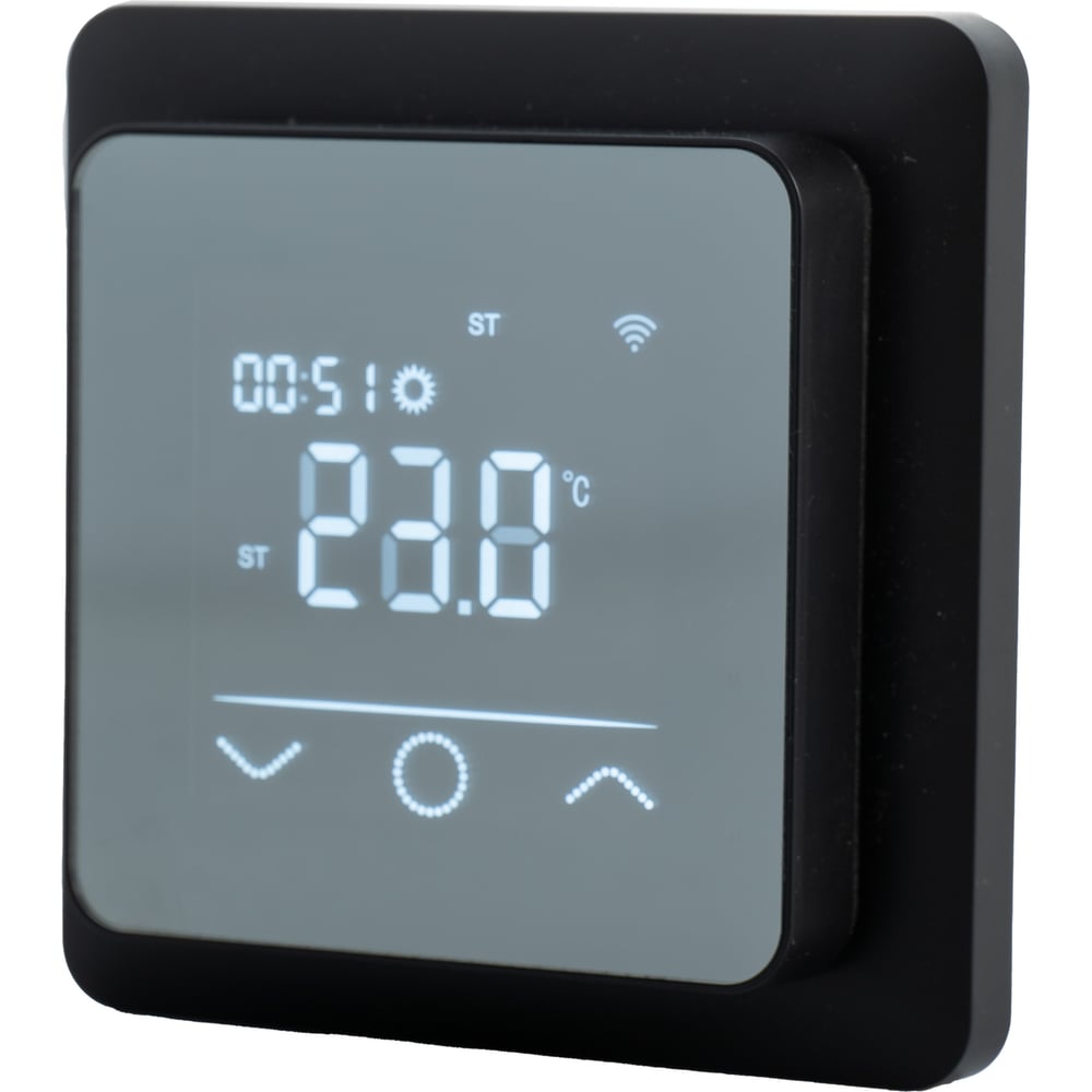 Терморегулятор Warmcoin W600i MIRROR BLACK (Zigbee) W_600_Zig_MirBk_