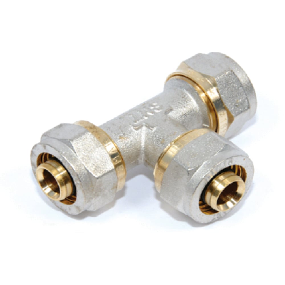 Изображение товара Тройник SMT T26×26×26 Латунь никелированная