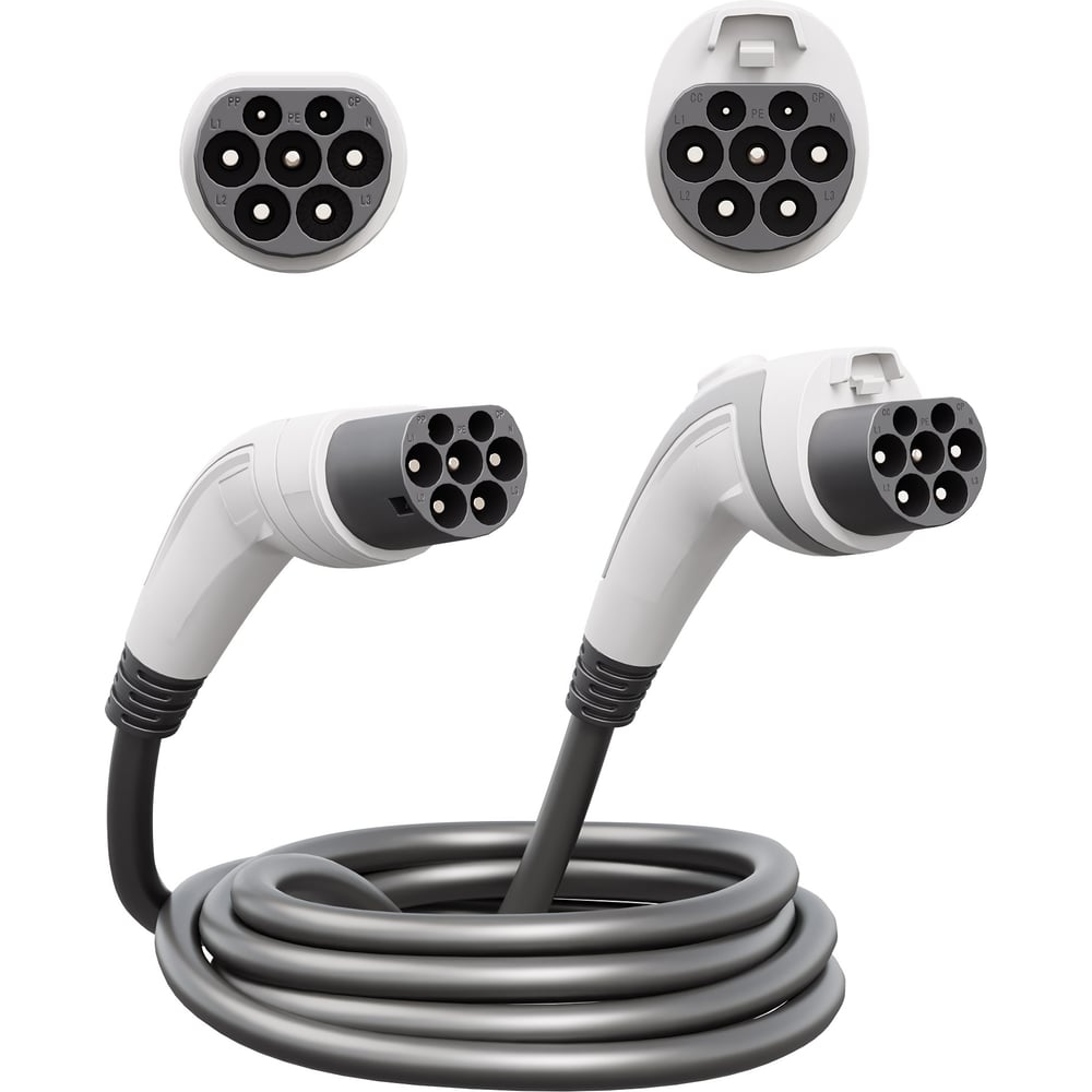 Изображение товара Кабель DKC Type2 GB/T для подключения к зарядной станции EOS Charge, однофазный, 5 м 1 ШТ ECAC1P5MT2GBT