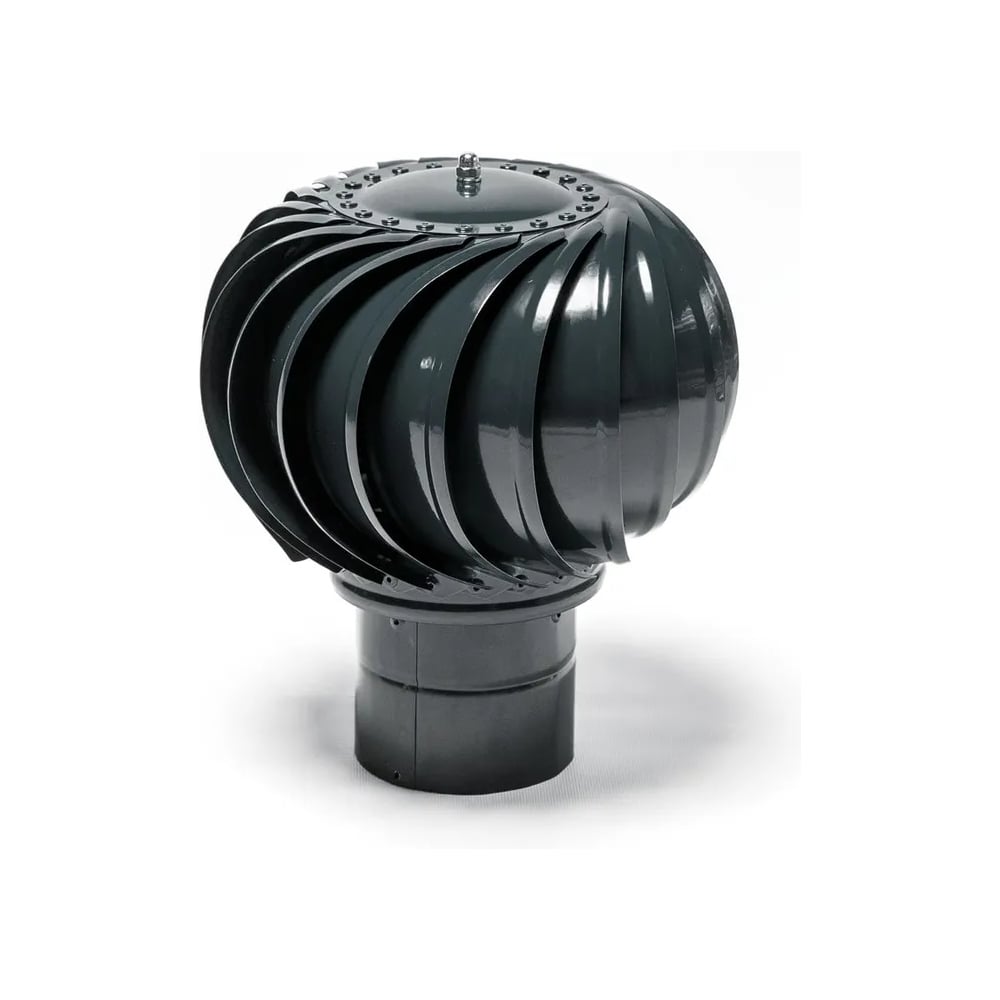 Изображение товара Турбодефлектор ТД-100, оцинкованный металл, RAL 7024 (брендированная упаковка) ТД-100-7024