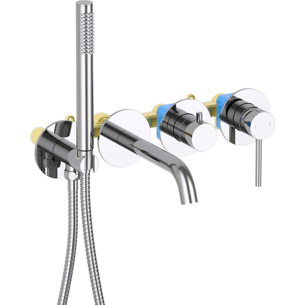 Изображение товара Смеситель AQUATEK AQ1344CR Европa (хром) для ванны с душем