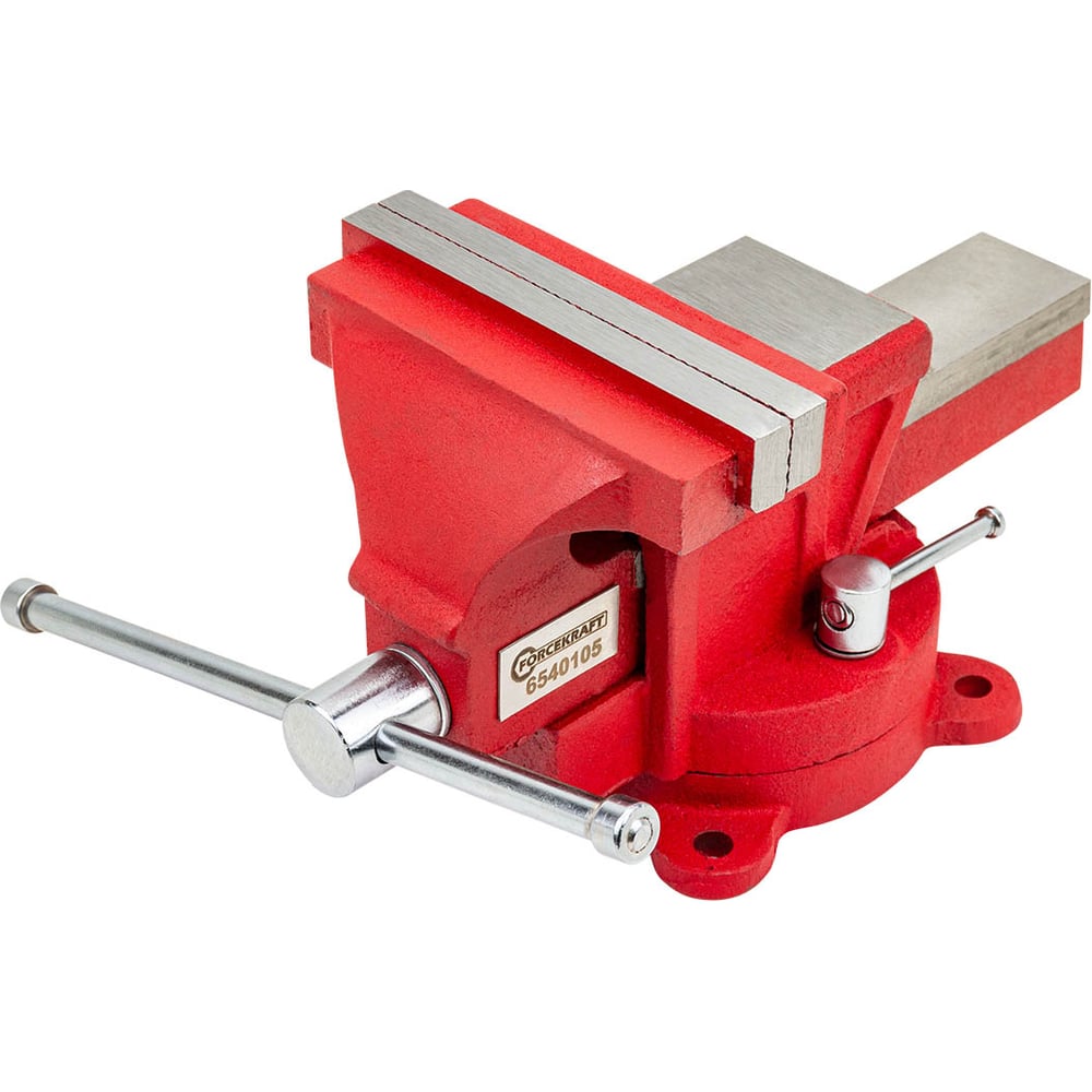 Изображение товара Тиски стальные Forcekraft поворотные с наковальней 5-125мм FK-6540105(47017)