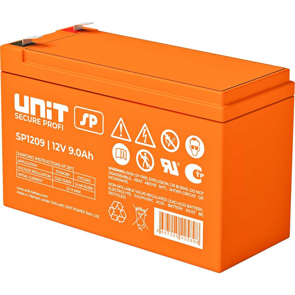 Изображение товара Аккумуляторная батарея UNIT (12В-9Ач) SP1209