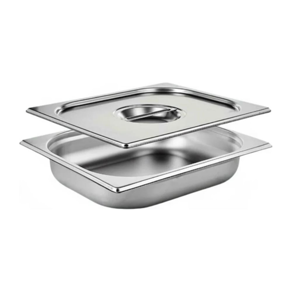 Изображение товара Гастроемкость GN 2/3-65 мм с крышкой из нержавеющей стали
