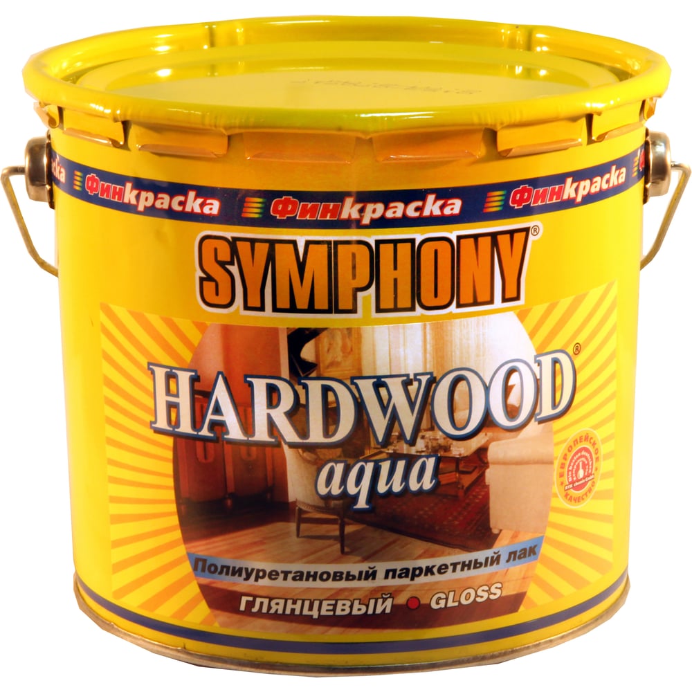 Изображение товара Лак SYMPHONY, хардвуд аква гл, 3/2.7л пласт., oсновной 00-01100439