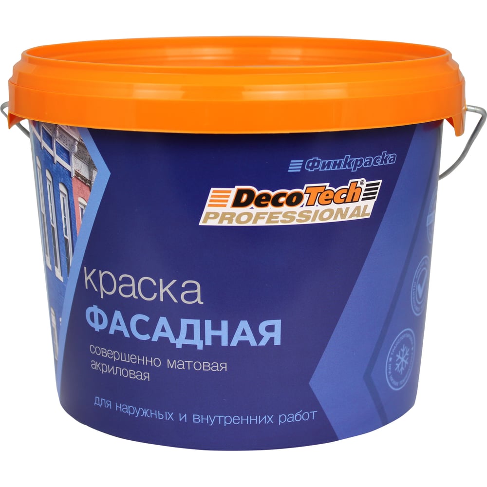 Изображение товара Краска DecoTech LAP Акриловая глубоко матовая белая 2,7 л