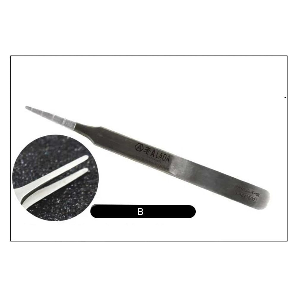 Изображение товара Пинцет LAOA LA813502 Полупрофессиональный нержавеющая сталь прямой тупой кончик