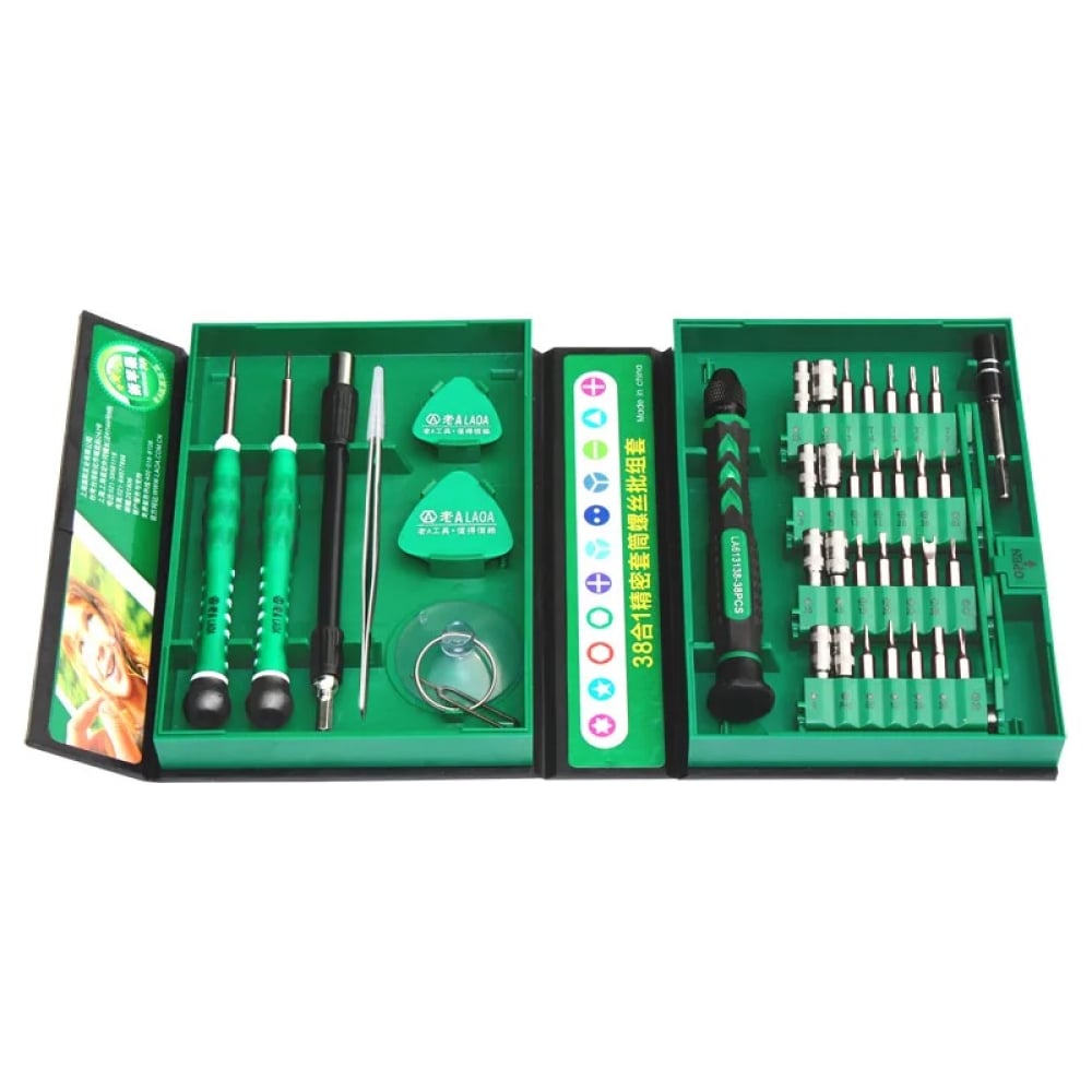Изображение товара Набор прецизионных отвёрток LAOA с магнитным наконечником 38 штук LA613138