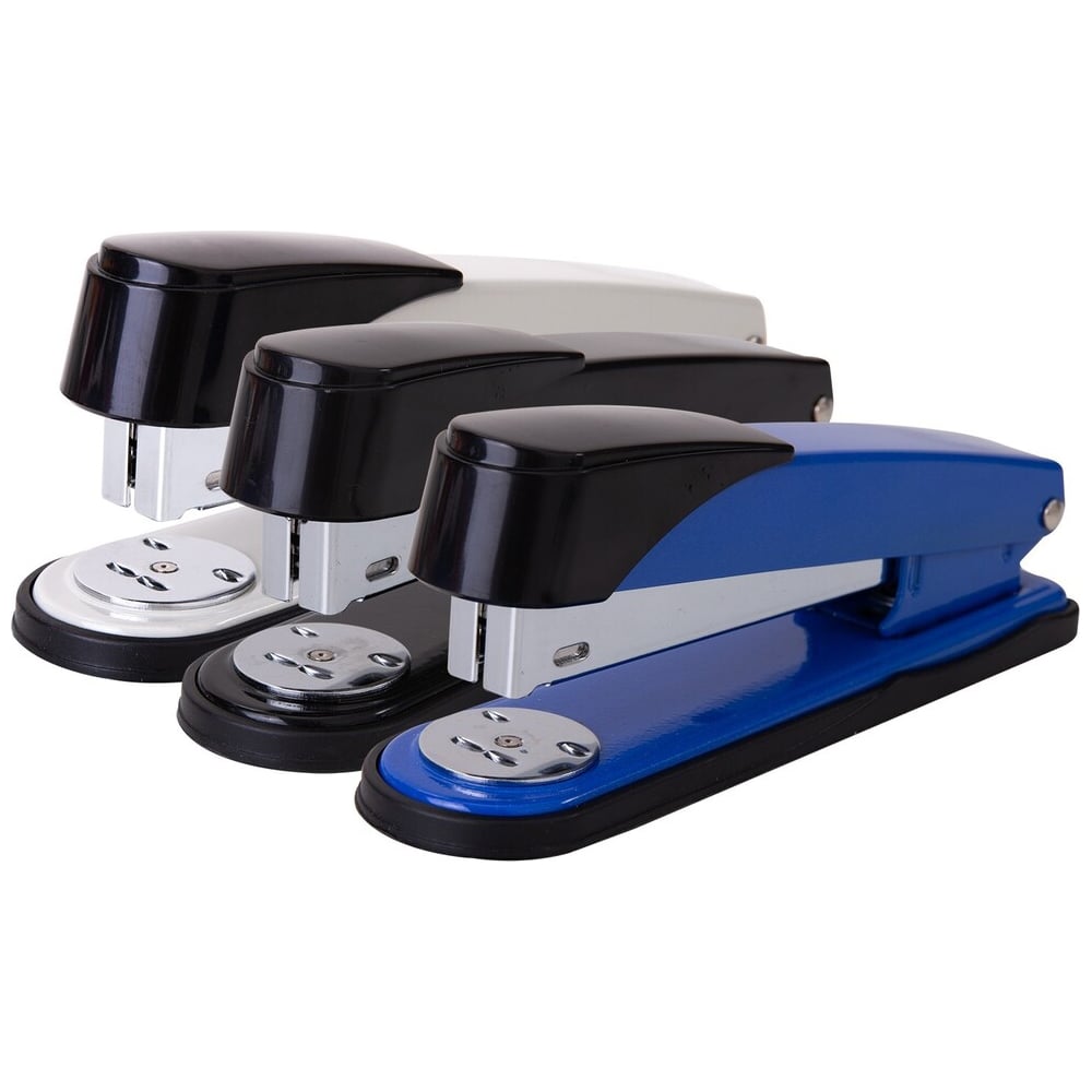 Изображение товара Степлер DELI, 24/6, 24/8, 26/6 (50 листов), ассорти, 150 скоб, металлическая коробка  E0314