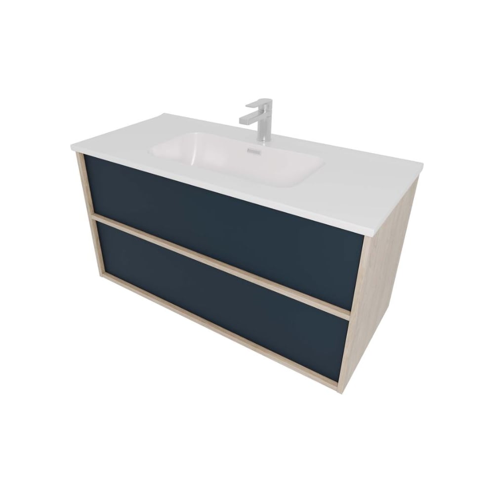 Изображение товара Тумба AQUATEK AQ66100-DO-MG с раковиной AQ4100-00, 2 ящика