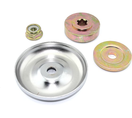 Изображение товара Комплект чашки редуктора Amperin для триммера бензокосы ножа, шайбы, гайки (6 шлицов) 102120 083007