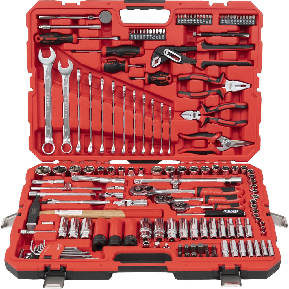 Изображение товара Набор инструментов 1/2, 3/8 и 1/4 153 предметов Gigant Professional GPS 153