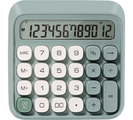 Изображение товара Калькулятор настольный DELI 12 разрядов, питание от батарейки, 130x133x27 мм, пластик, зеленый EM36-GN