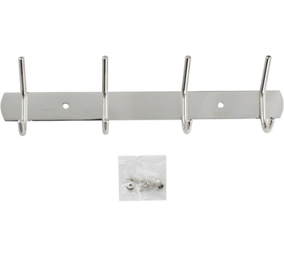 Изображение товара Вешалка для полотенца Brimix с четырьмя двойными крючками, из нержавеющей стали, хром 572-4