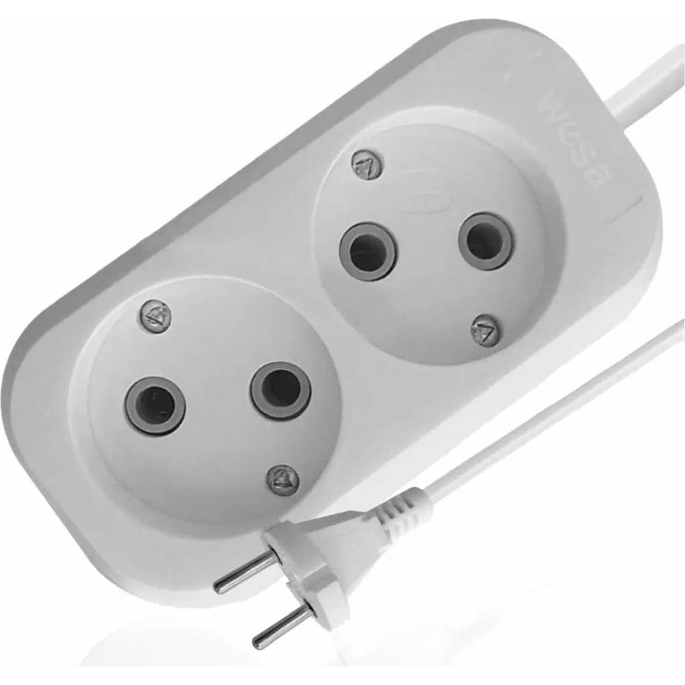 Изображение товара Удлинитель AVG со шнуром 3м, 2 местный, без заземления MGP-103