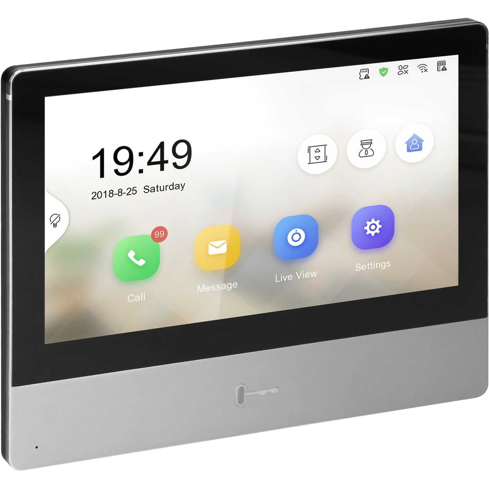 Изображение товара Дисплей/монитор Hikvision DS-KH8350-TE1 7" сенсорный, 12В, TCP/IP