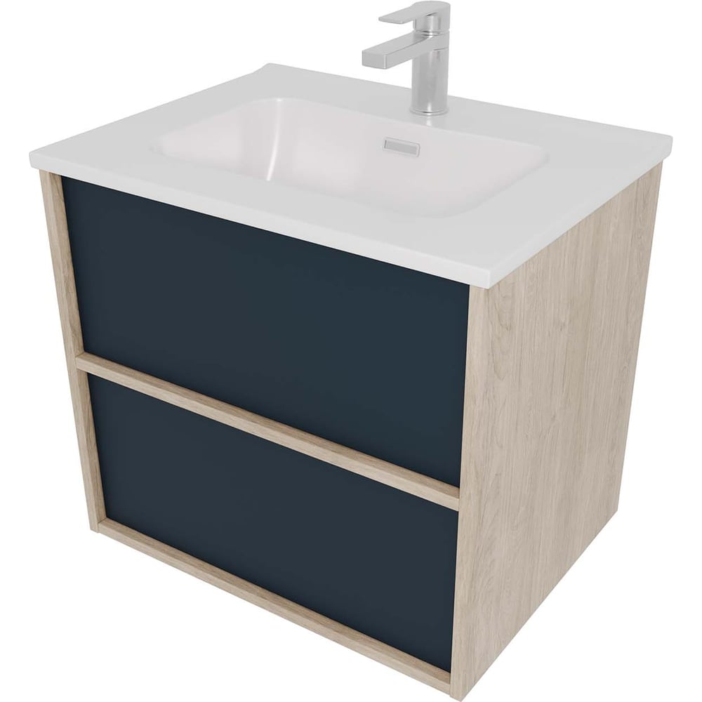 Изображение товара Шкаф-тумба AQUATEK ЛИБРА AQ66060-DO-MG с раковиной AQ0460-00