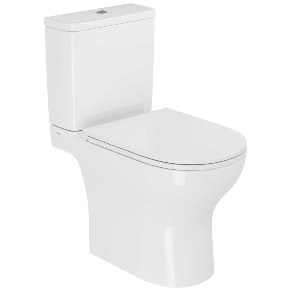 Изображение товара Унитаз-компакт напольный Vitra M50 VortexFlush безободковый, с сиденьем микролифт, белый, санитарный фарфор 9889B003-7200