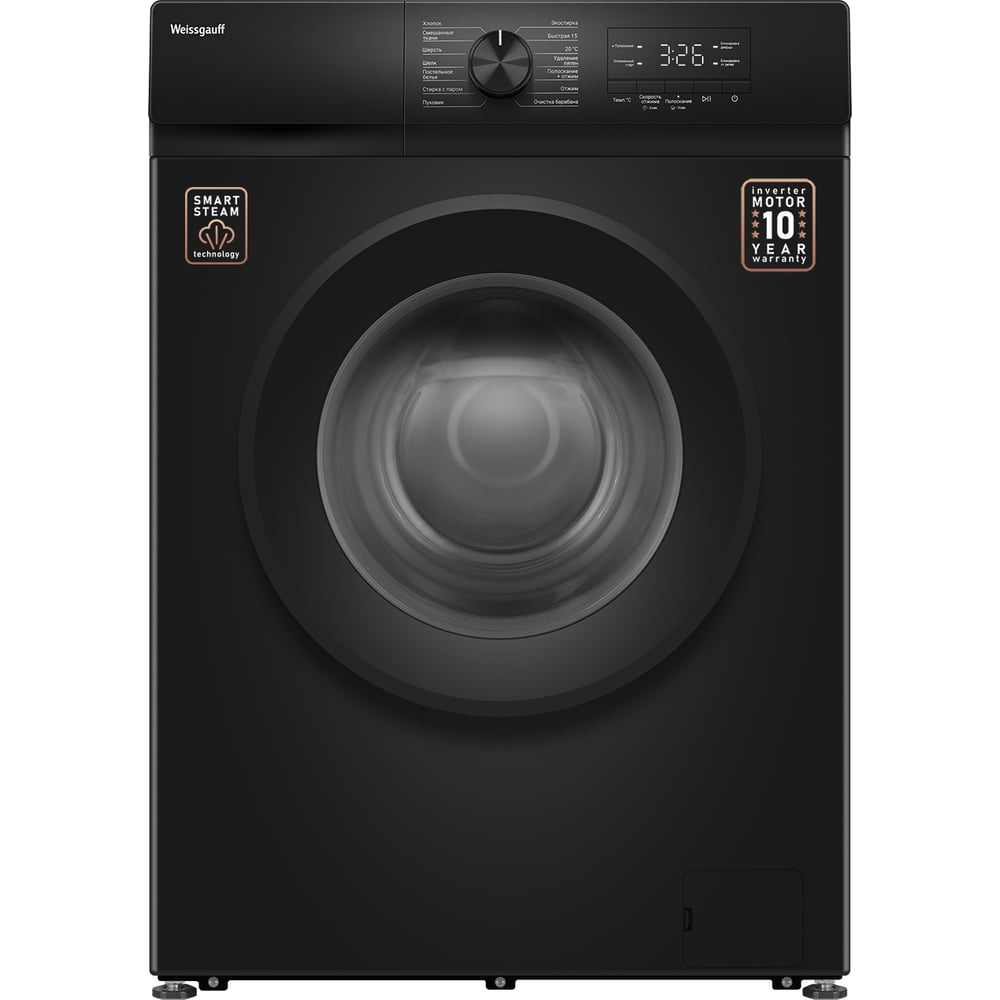 Изображение товара Стиральная машина Weissgauff WM 39106 Inverter Steam Black 439148