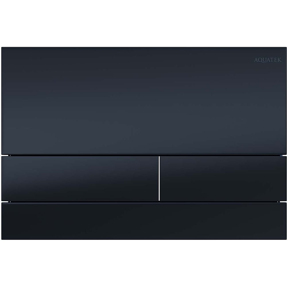 Изображение товара Панель смыва AQUATEK KDI-0000055(030D) нержавеющая сталь/PVD, цвет черный матовый (клавиши прямоугольные) 169х250х2.2 мм 00000147127