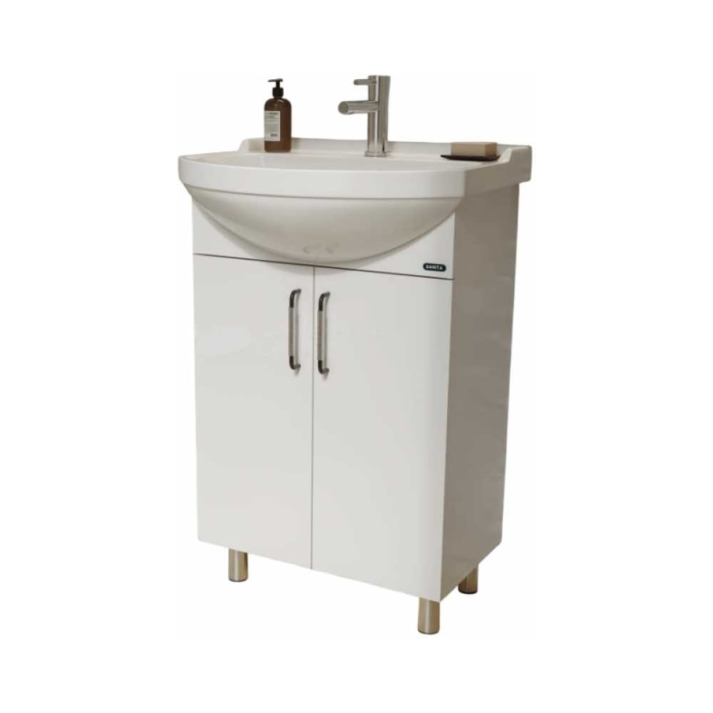 Изображение товара Тумба напольная SANITA РОНДО 56 520x820x298, белый (подходит умывальник мебельный Рондо 56) 00000146606