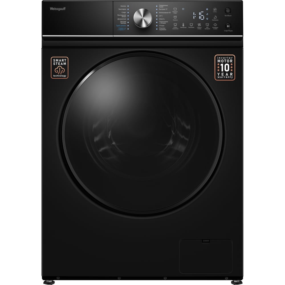 Изображение товара Стиральная машина Weissgauff WM 47148 DC Inverter Steam Black