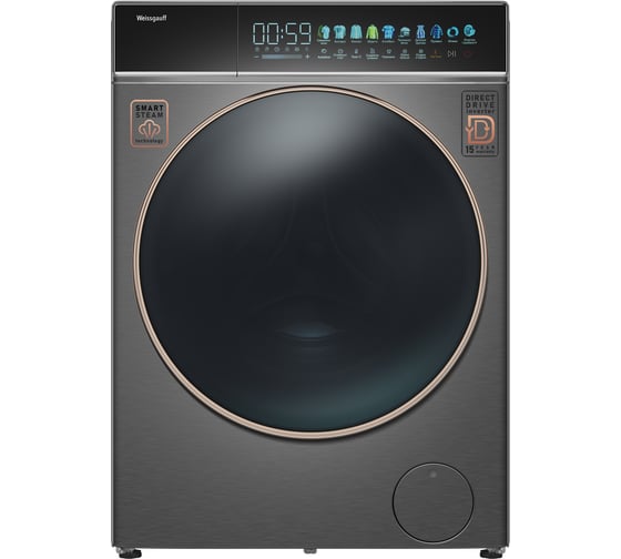 Изображение товара Стиральная машина Weissgauff WM 58411 Direct Drive Inverter Premium Steam Grey 436158