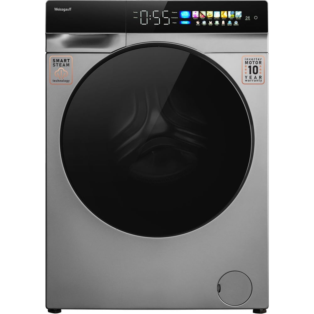Изображение товара Стиральная машина Weissgauff WM 998 Full Touch DC Inverter Steam Silver 432451