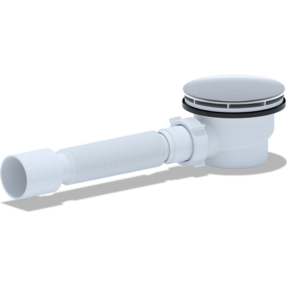Изображение товара Сифон для душевого поддона AQUATEK 1 1/2х90,h 65 с гофрой 375х40/50, металл 00000150587