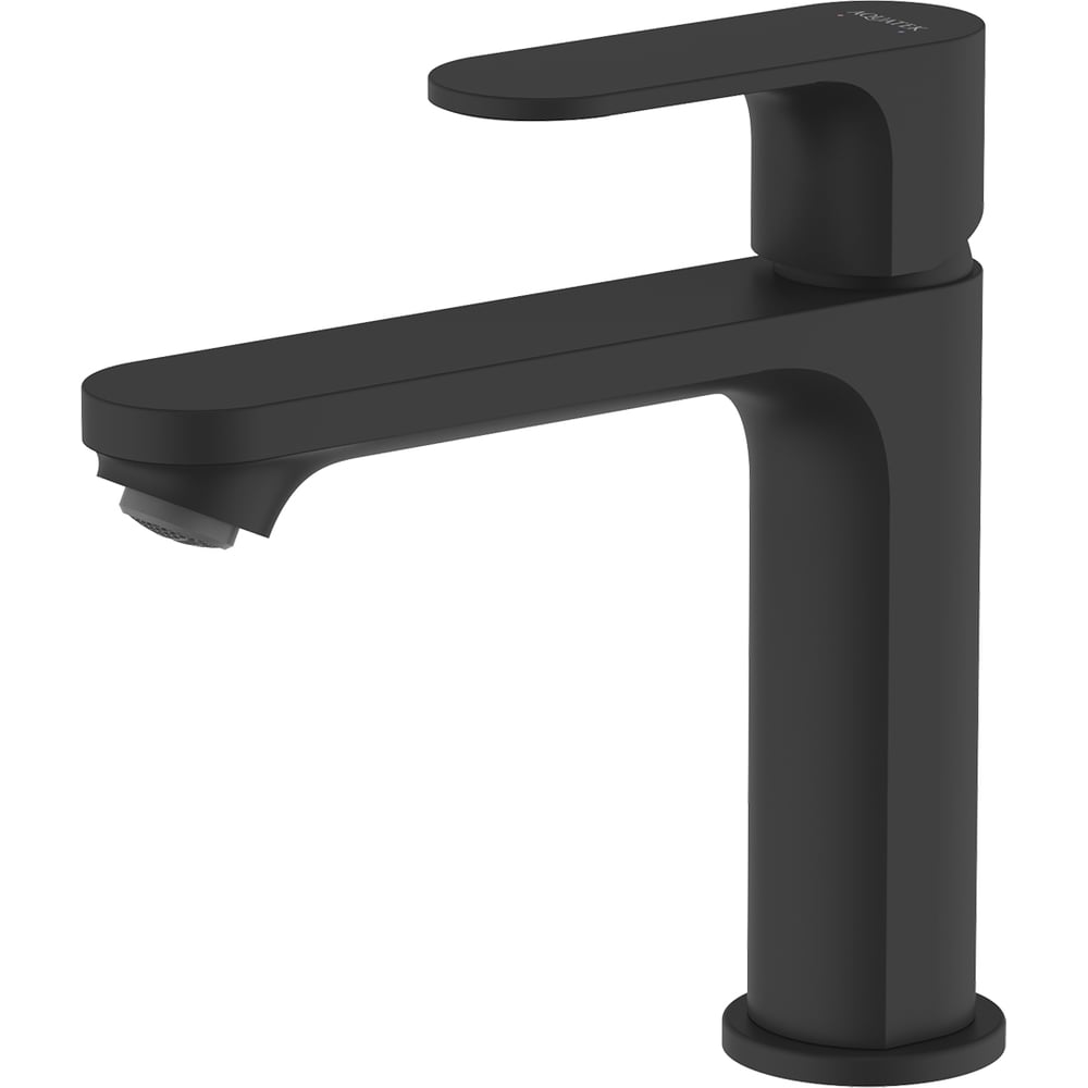 Изображение товара Смеситель для раковины AQUATEK AQ1910MB АЛЬФА 110 без донного клапана, матовый черный 00000147214