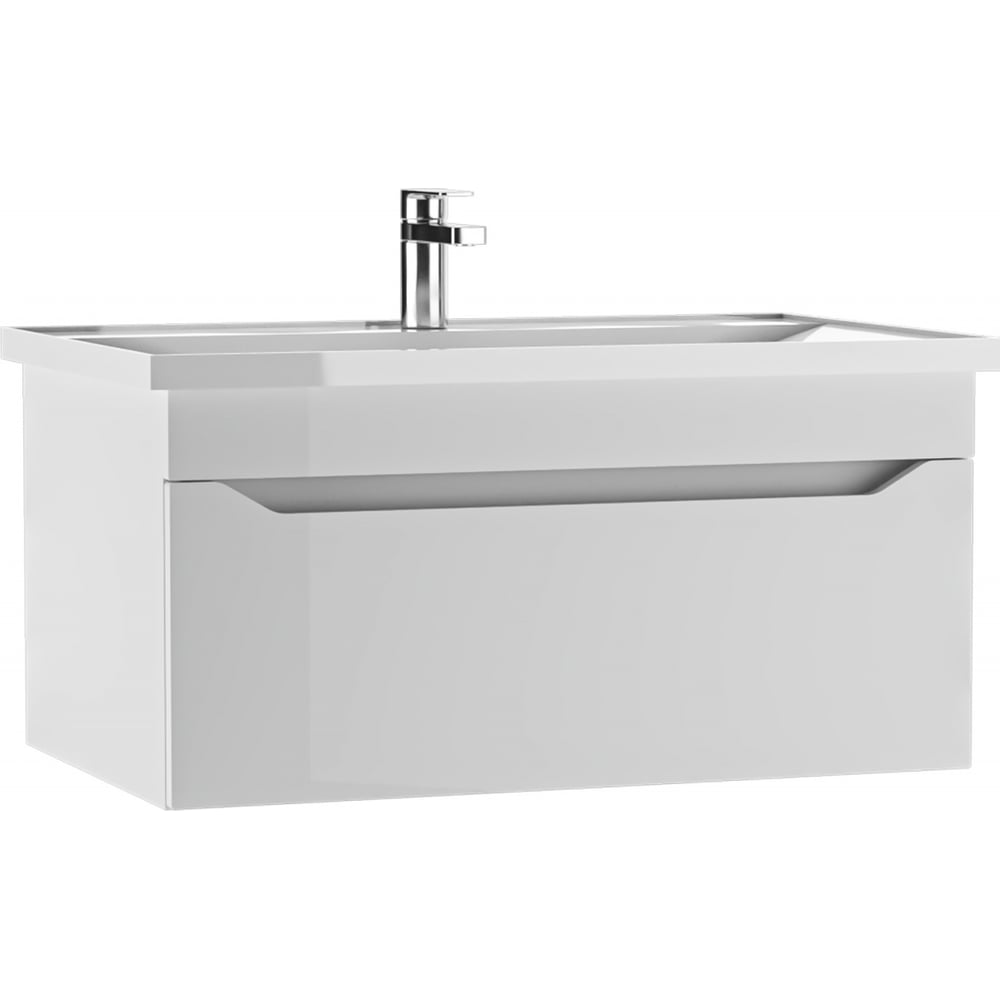 Изображение товара Тумба подвесная Айсберг под раковину NOVA 80 Ева с одним ящиком В1 DA5937T