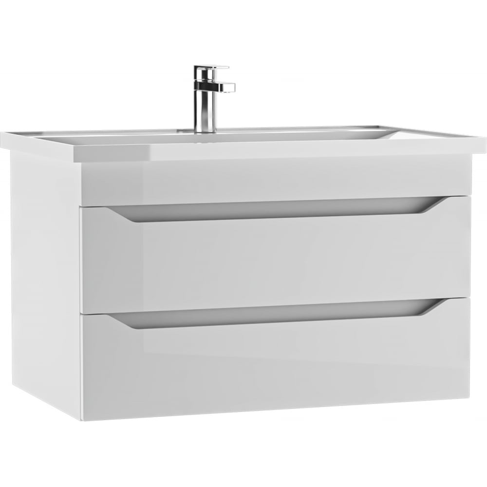 Изображение товара Тумба подвесная Айсберг под раковину NOVA 80 Ева с двумя ящиками В2 DA5933T DA5934T