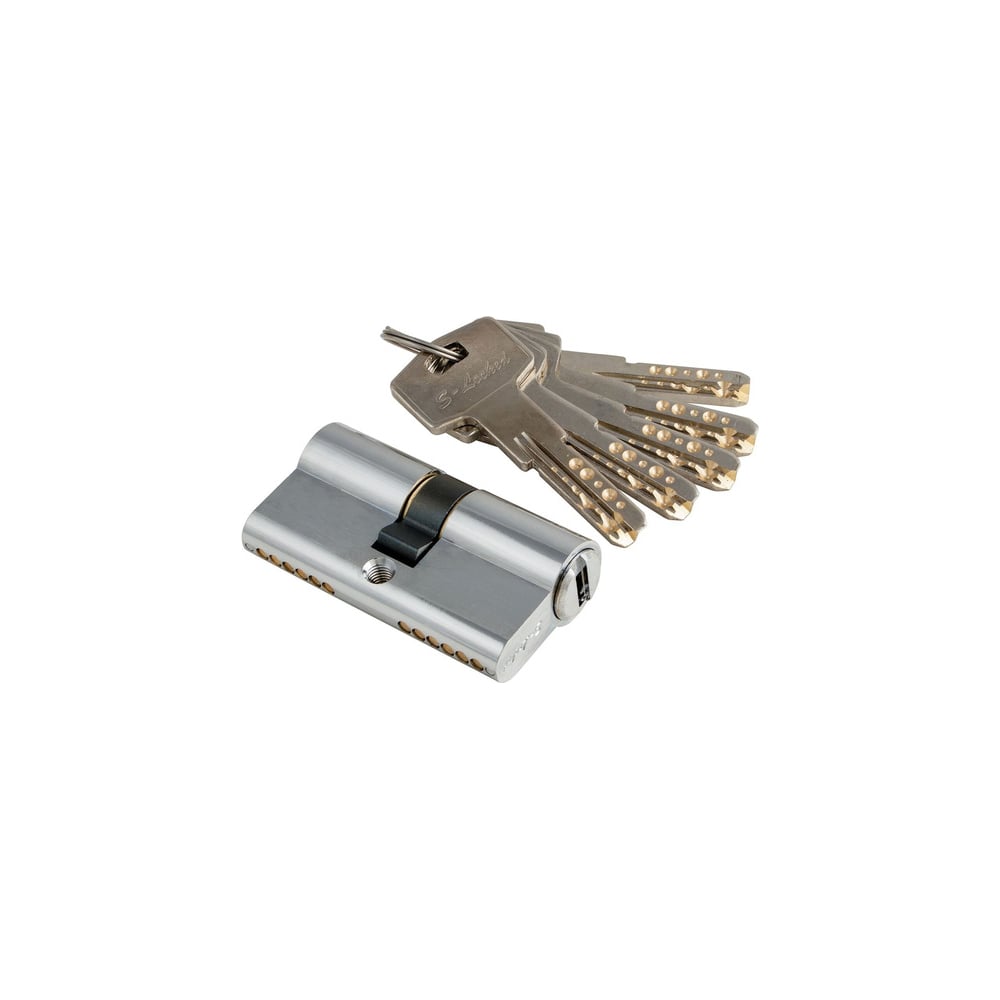 Изображение товара S-Locked Z-800L -60 CP: цилиндр 30/30, 5 ключей, латунь, хром